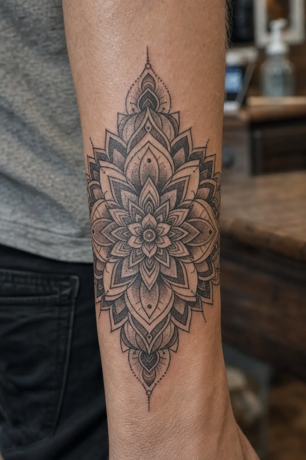 Een mandala leeft van symmetrie: elke lijn moet kloppen.