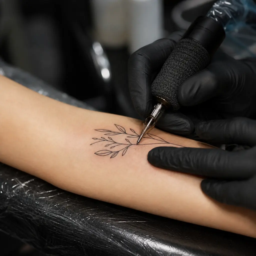 Tattoo op de onderarm, een van de makkelijkere plekken