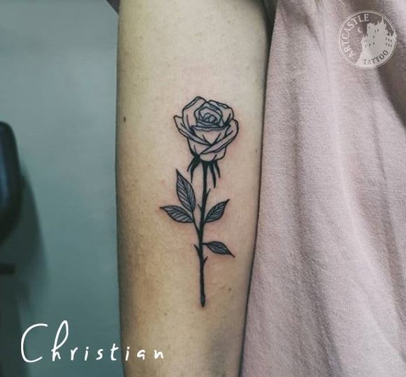 ArtCastleTattoo Tattoo ArtiestChristian rose Blackwork