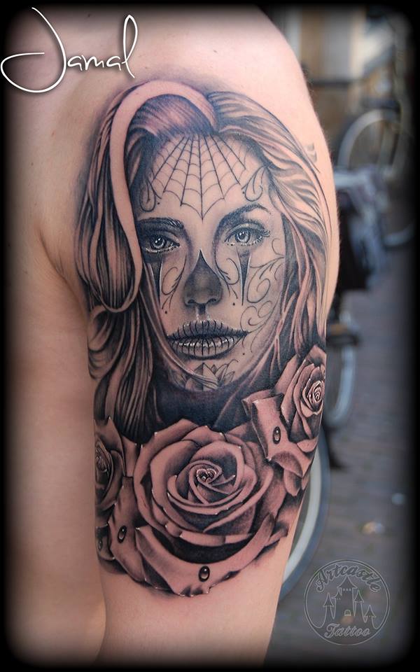 ArtCastleTattoo Tattoo ArtiestJamal Start of a new sleeve Black n grey